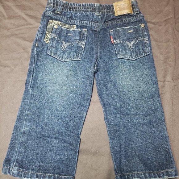 Levi's Blue Jeans Denim Slight Distressed Style Straight Leg 18 Month Size - Picture 2 of 11